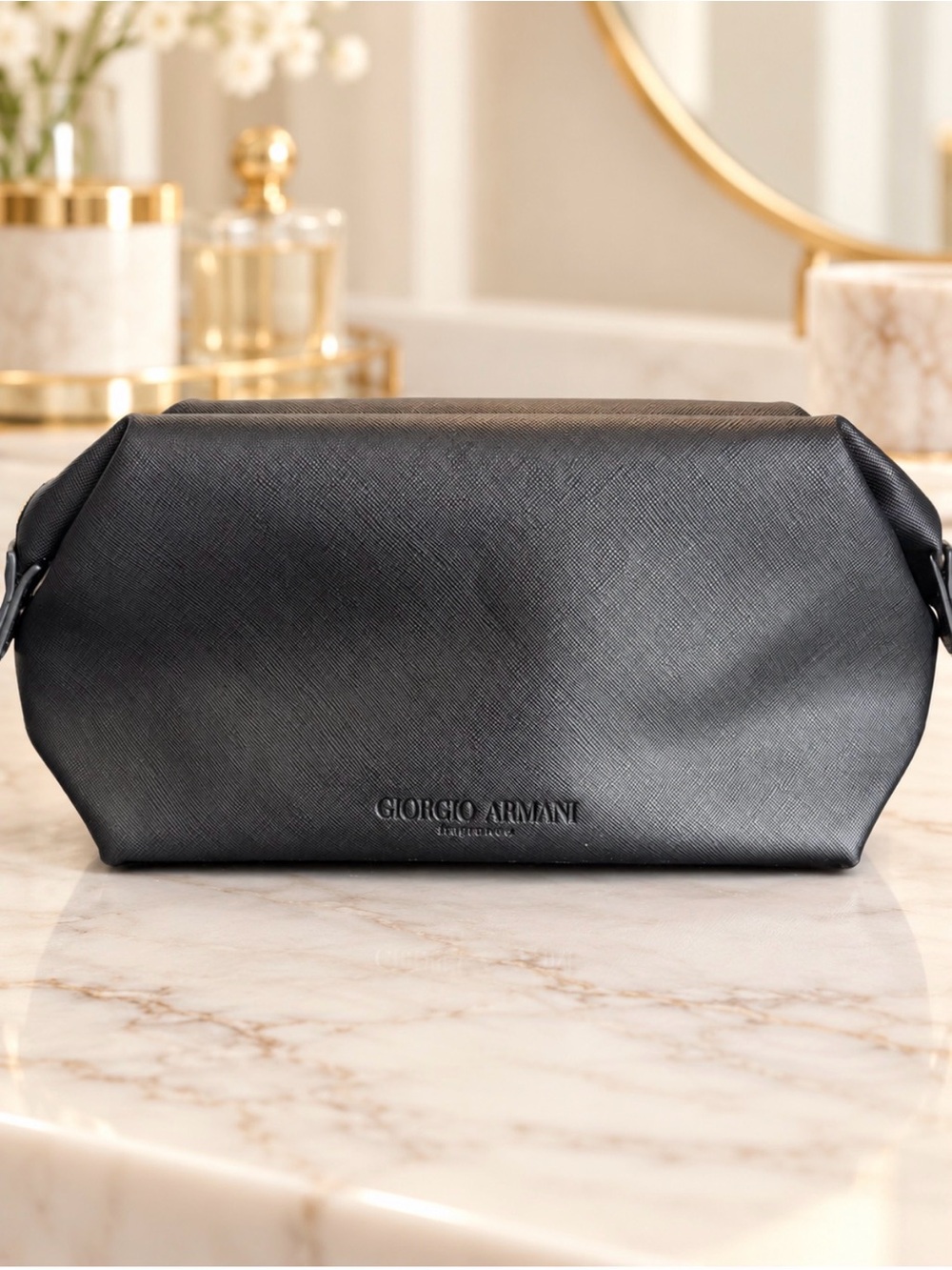 Giorgio Armani Fragrances Black Cosmetic Makeup Bag